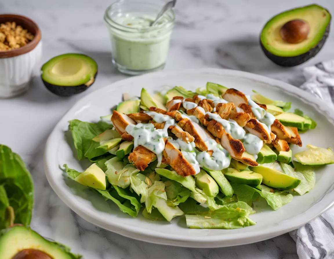 Ensalada de Pollo con Yogur y Aguacate al Estilo Latino Adaptado para SII Síndrome de Intestino Irritable