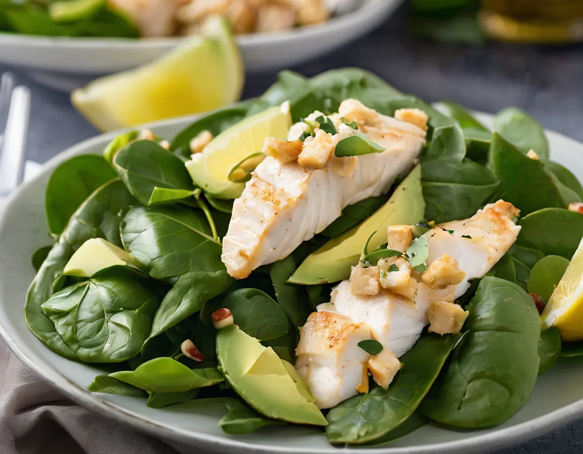 Ensalada de Pollo y Pescado al Limón con Aguacate