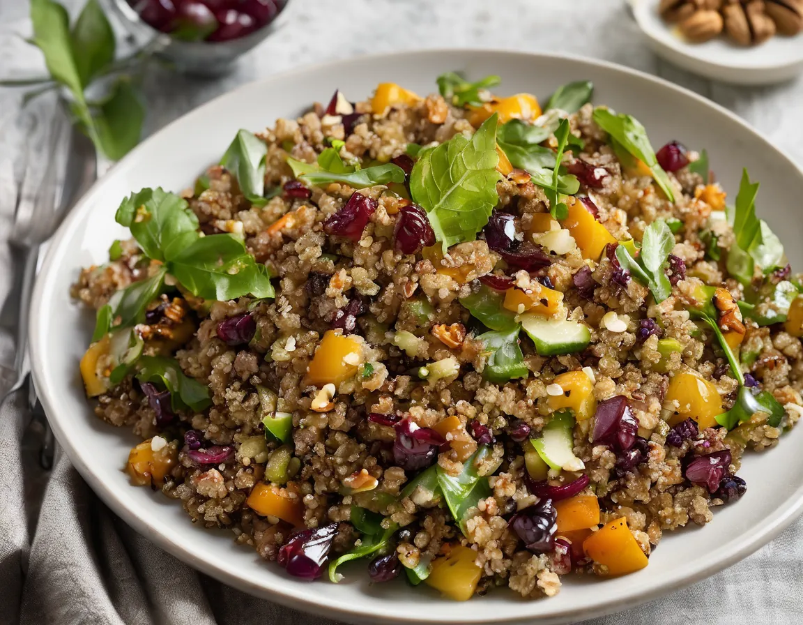 Ensalada de Quinoa con Nueces y Verduras al Horno