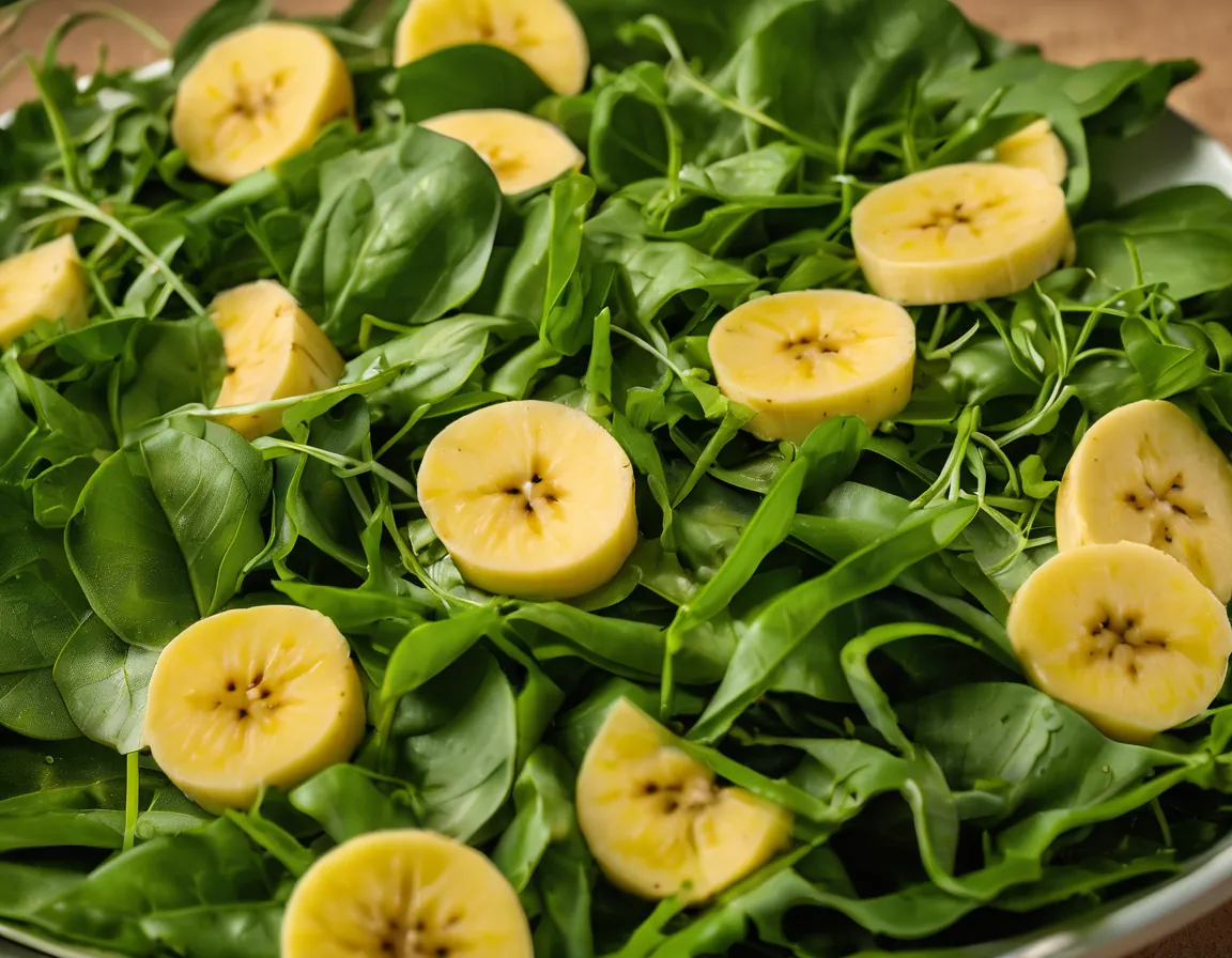Ensalada de Rúcula con Banana y Aderezo de Lima