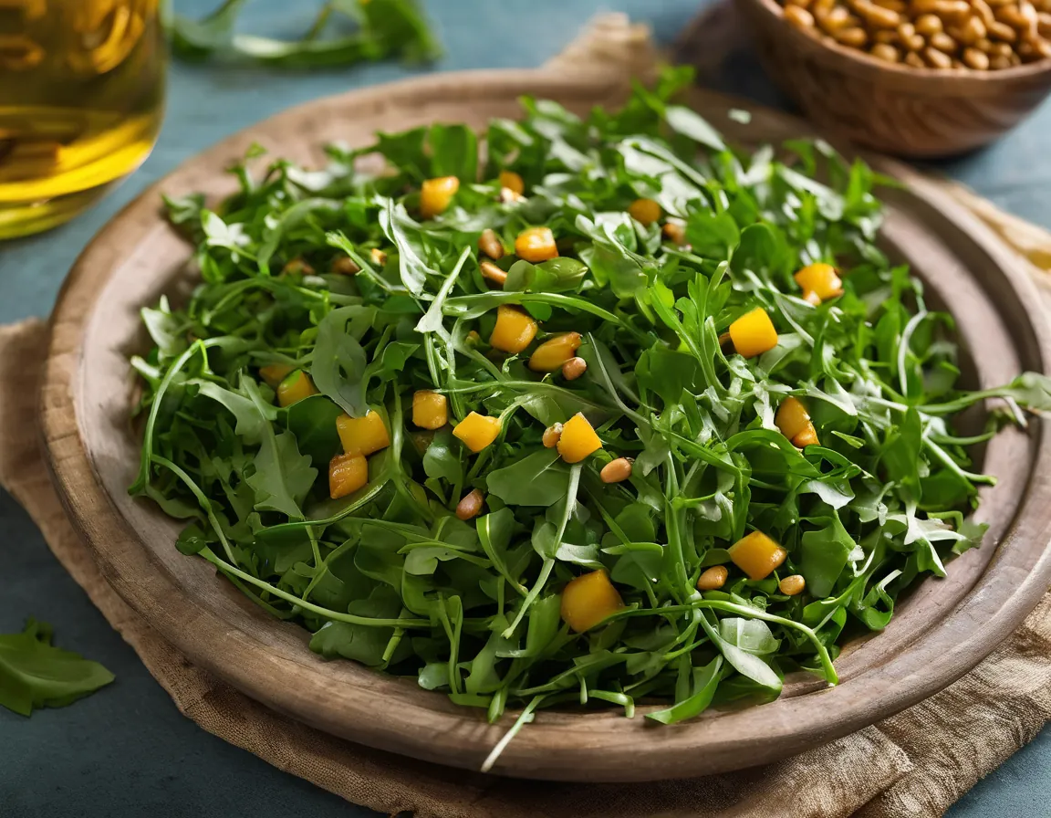 Ensalada de Rúcula con Lentejas al Estilo Latino