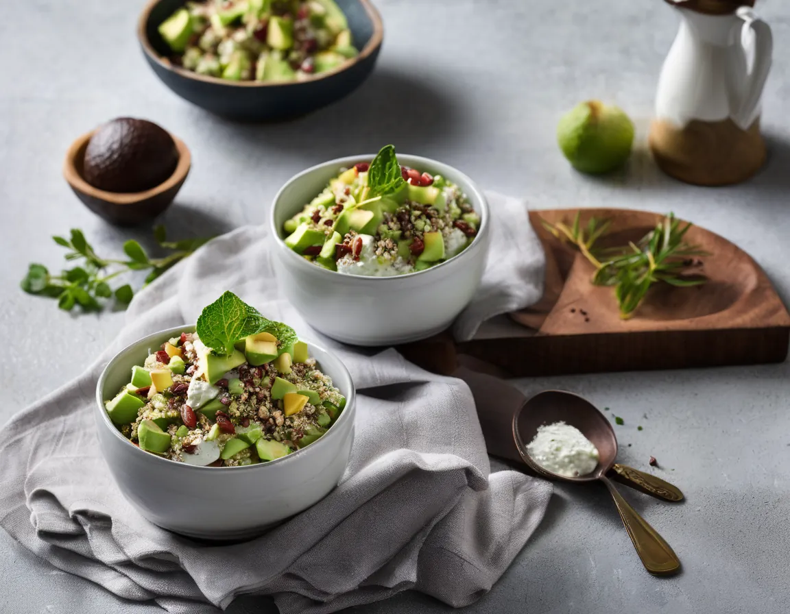Ensalada de Yogur con Aguacate y Quinoa
