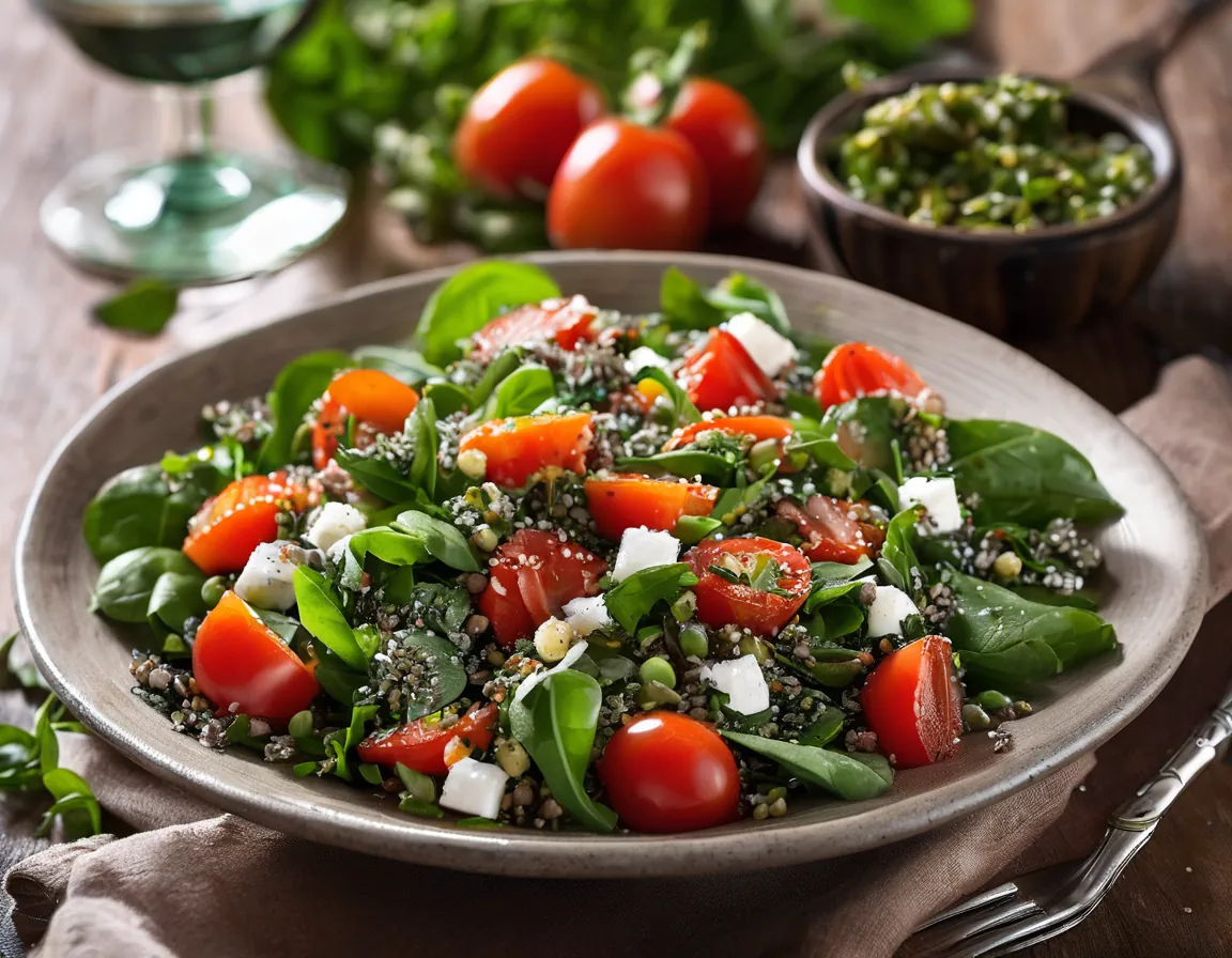 Ensalada Mediterránea con Chía y Aguacate