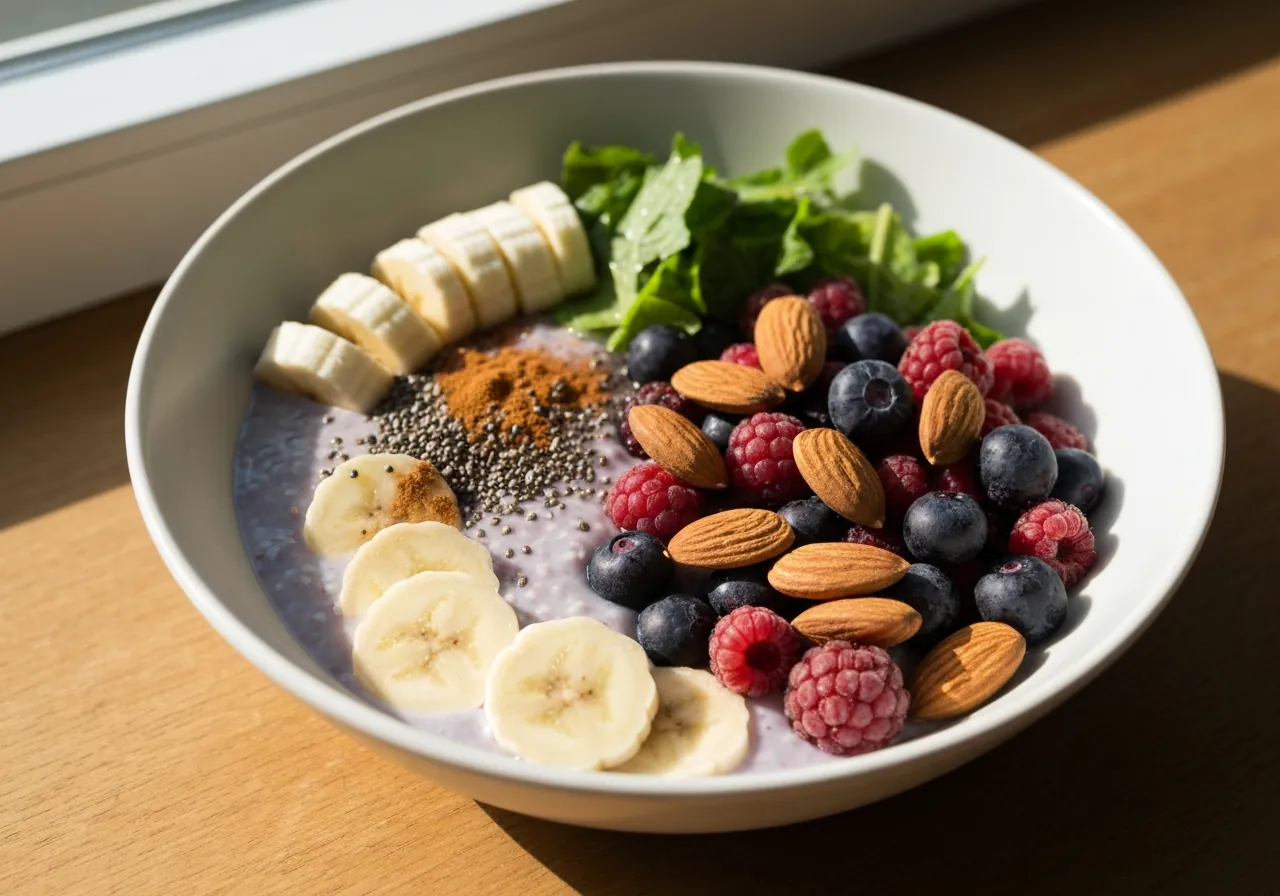 Ensalada Mediterránea de Almendras y Verduras para el Estreñimiento Adaptado para Constipación Crónica