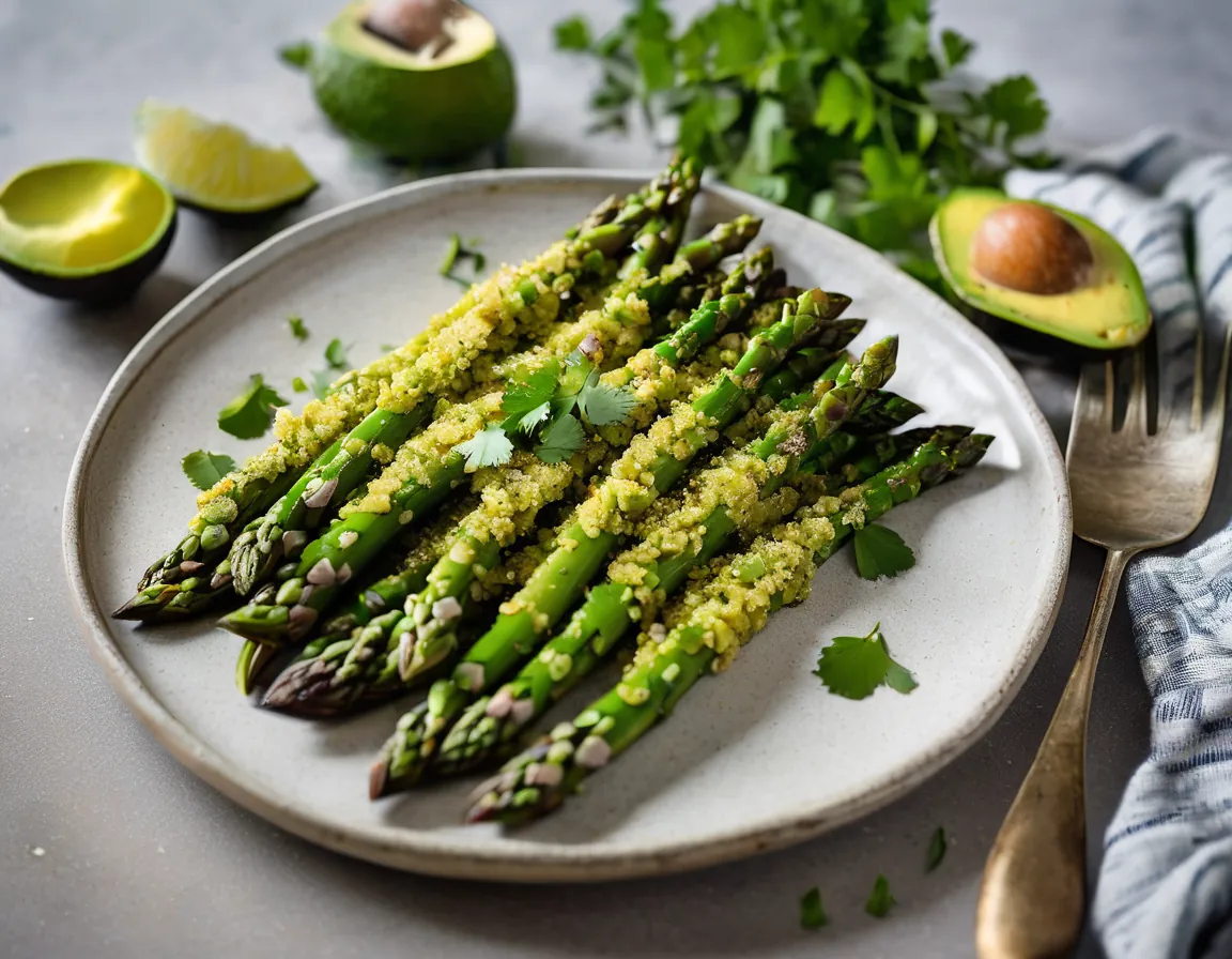Espárragos a la Parrilla con Quinoa y Aguacate Adaptado para Intolerancia a la fructosa