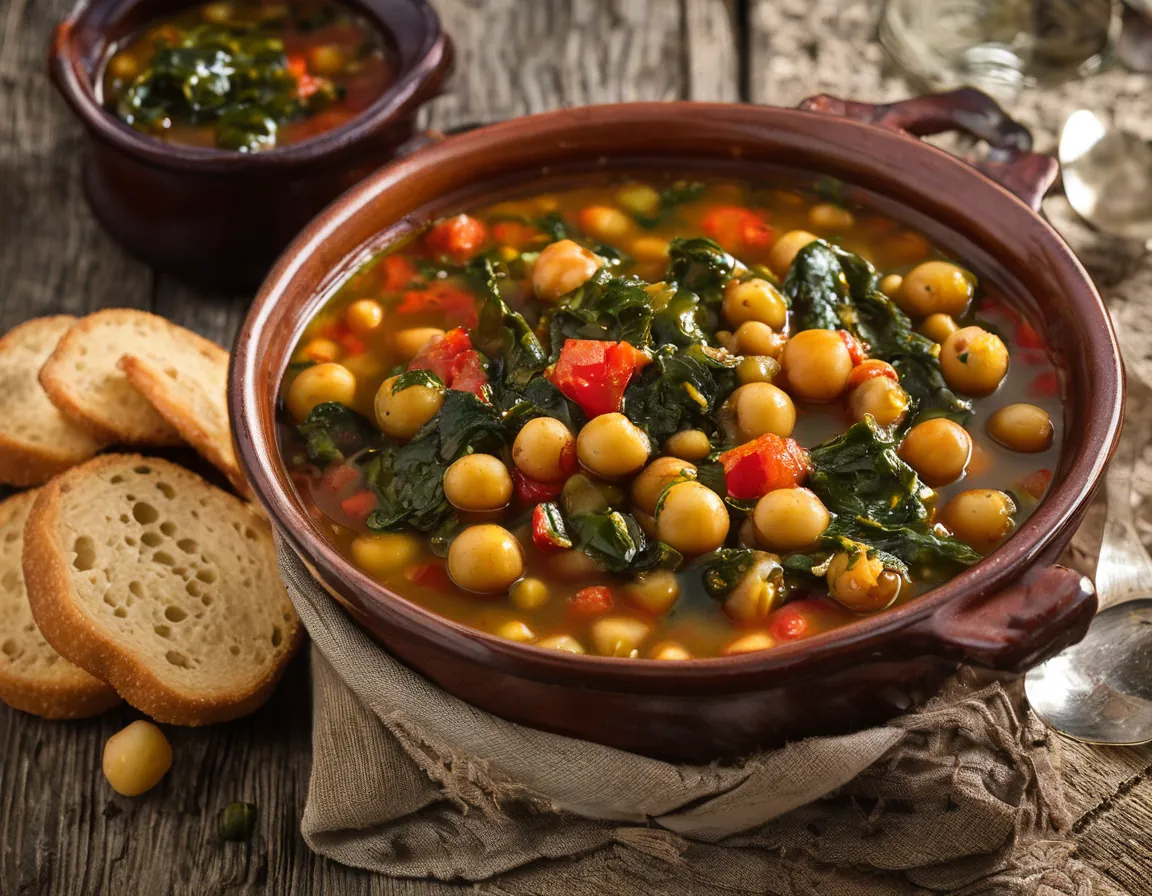 Garbanzos con Espinacas y Pimentón al Estilo Mediterráneo