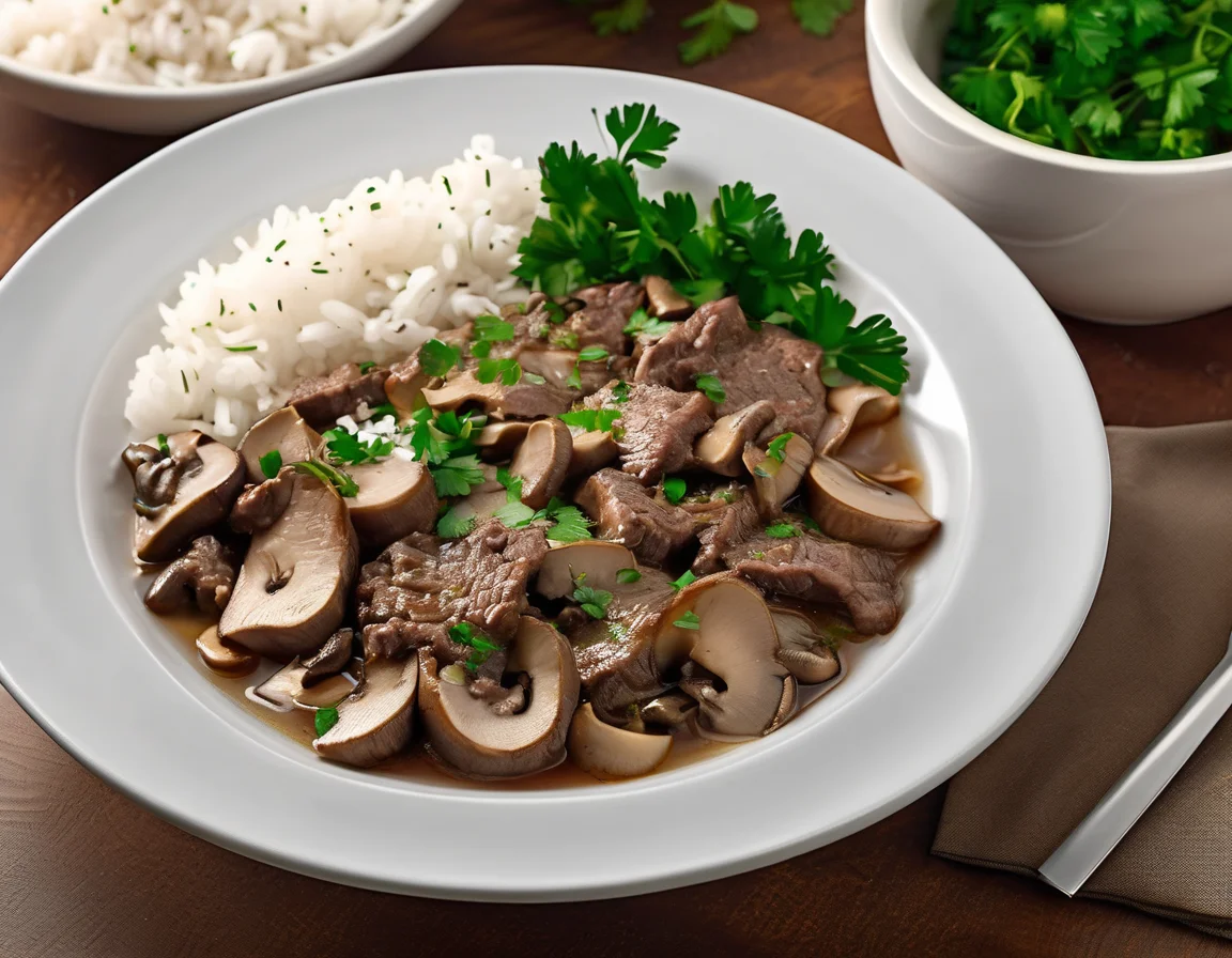 Estofado de Ternera con Champiñones al Jerez