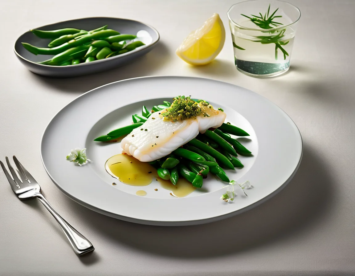 Bacalao al Vapor con Judías Verdes Estofadas