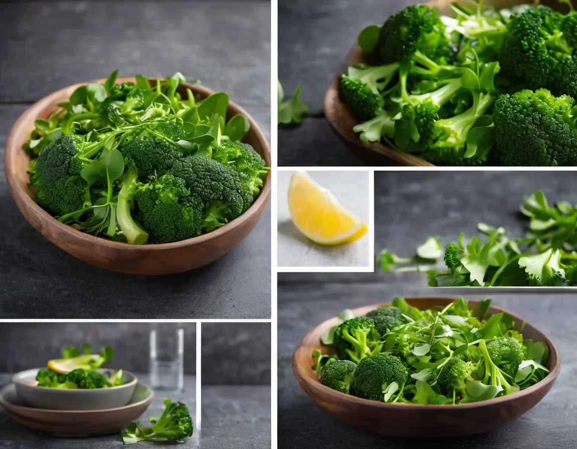 GERD-Friendly Arugula and Broccoli Salad Adaptado para ERGE Reflujo Gastroesofágico
