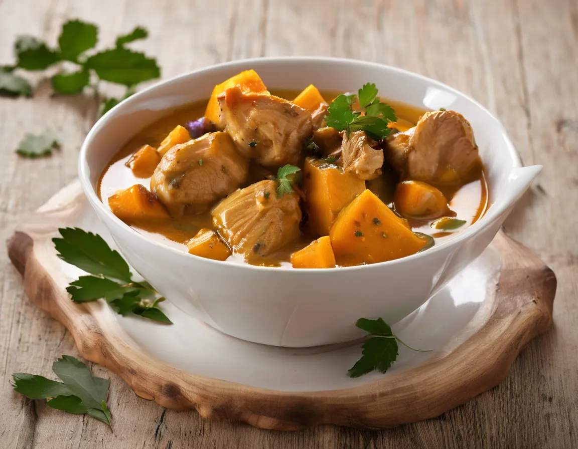 Guiso de Pollo y Cordero con Calabaza y Zanahoria