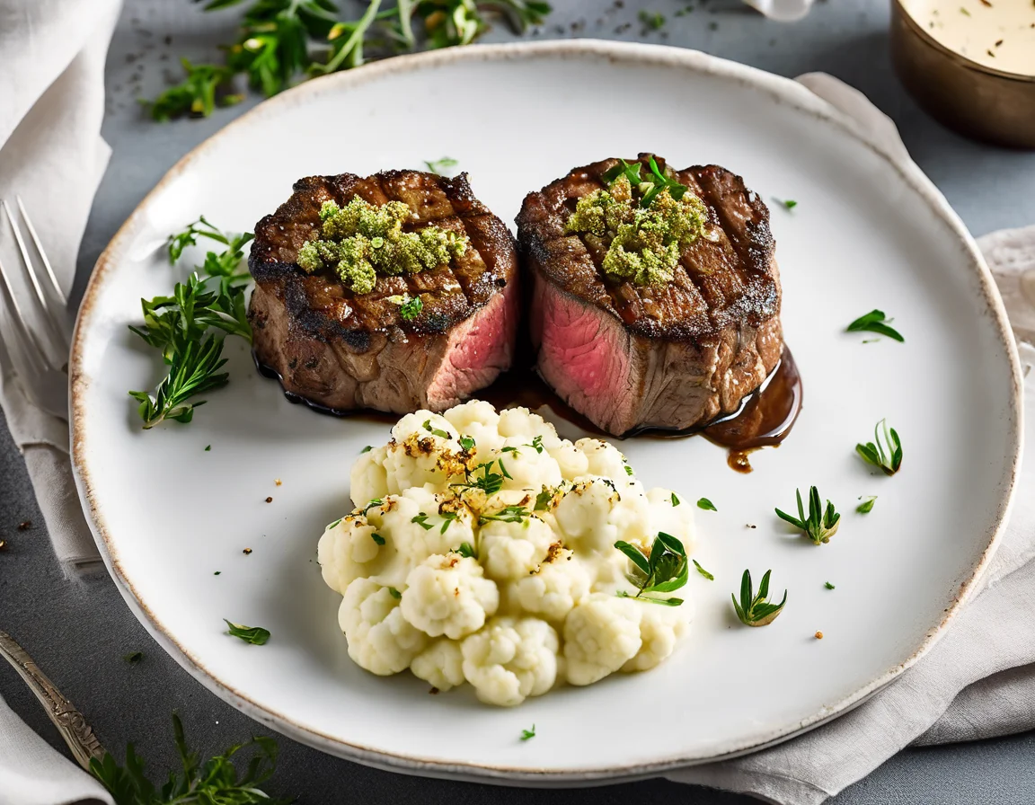 Estofado de Ternera con Puré de Coliflor al Azafrán