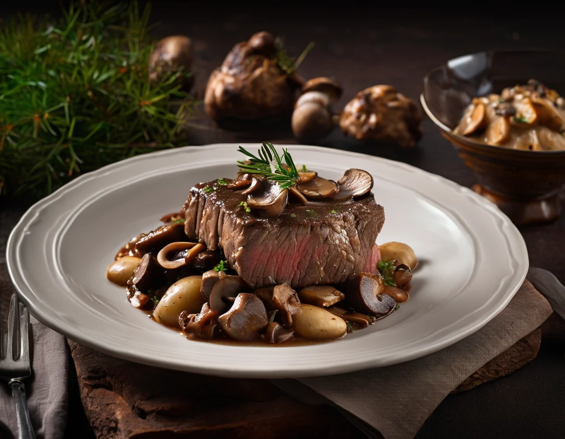 Estofado de Ternera con Champiñones al Jerez