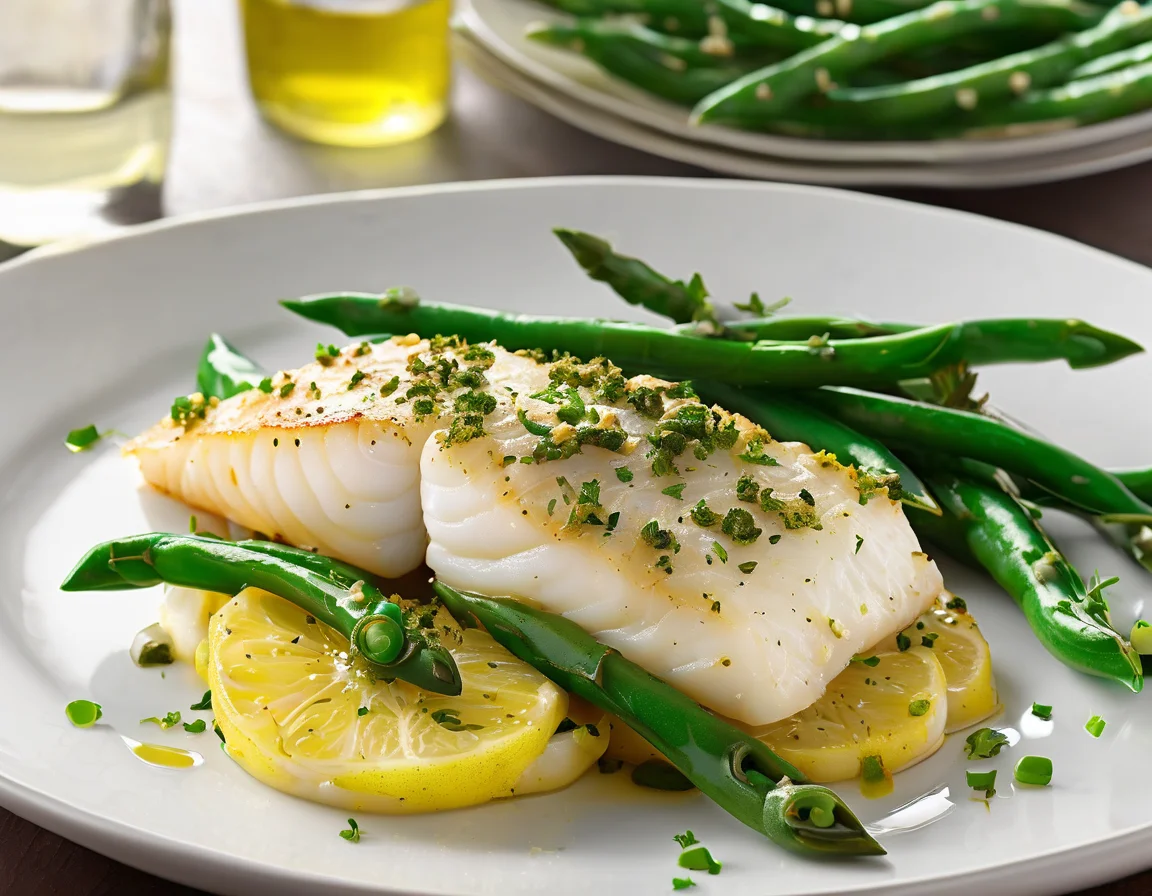 Bacalao al Pil-Pil con Judías Verdes Salteadas