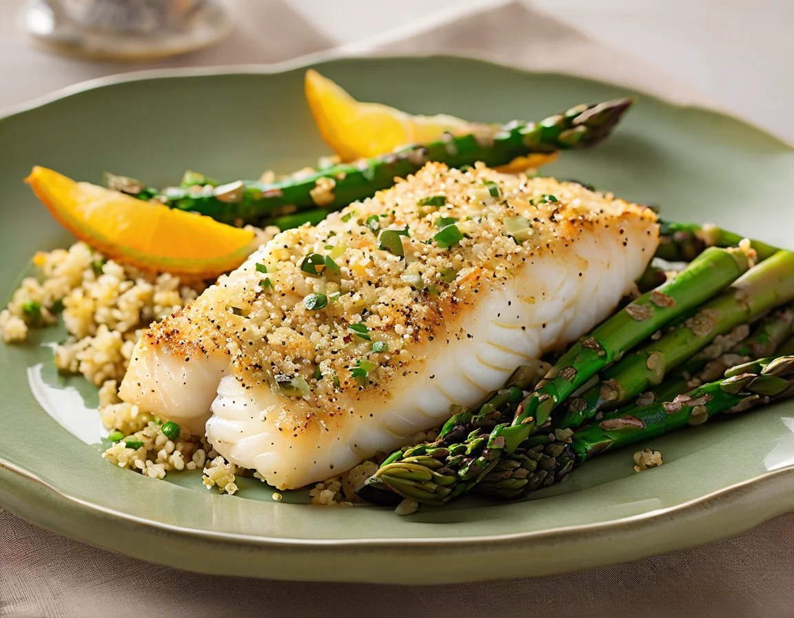 Bacalao al Pil-Pil con Espárragos Verdes y Garbanzos