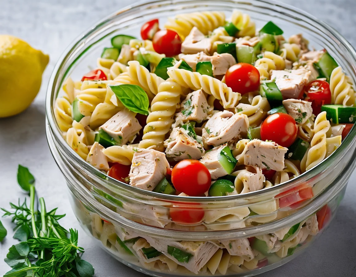 Ensalada Mediterránea de Pollo y Pasta Integral