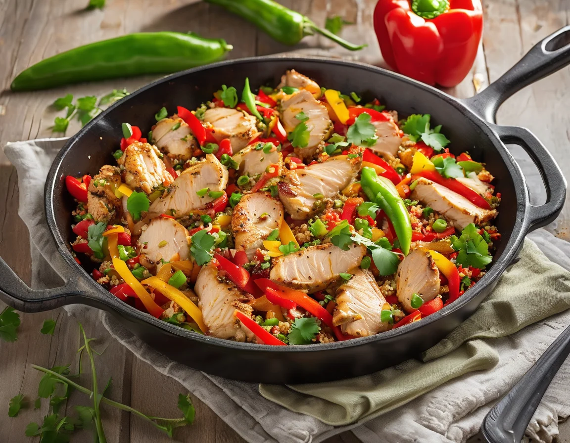 Pollo a la Española con Pimientos Asados