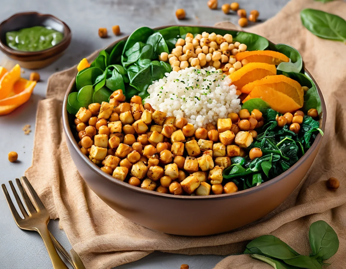 Tofu a la Plancha con Garbanzos al Pimentón