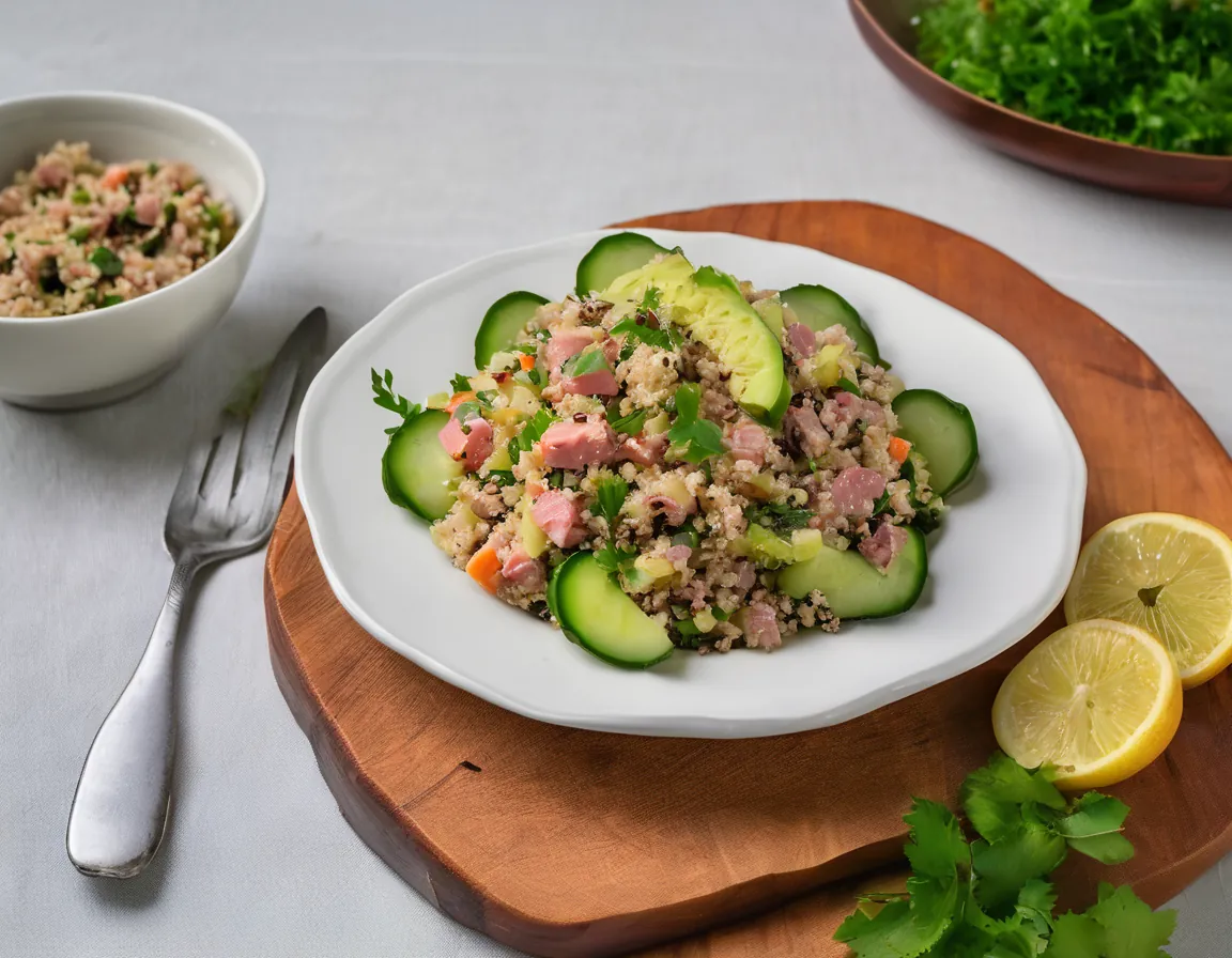 Low-FODMAP Tuna Salad with Quinoa and Greens Adaptado para SII Síndrome de Intestino Irritable