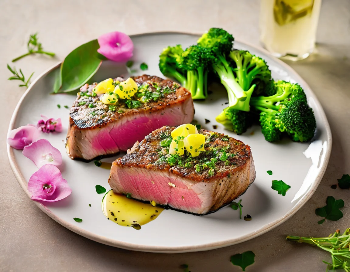 Atún a la Plancha con Brocoli al Ajillo Bajo en FODMAP