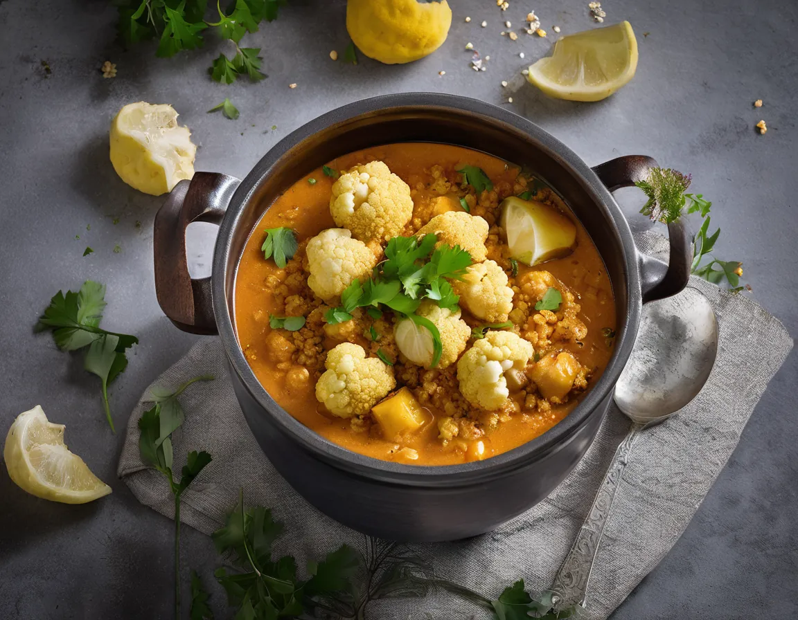 Moqueca de Coliflor con Quinoa Adaptado para Diabetes T1