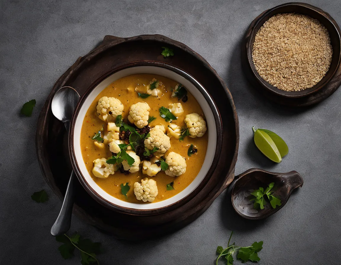 Moqueca de Coliflor con Quinoa y Frijoles Negros Adaptado para Resistencia insulina