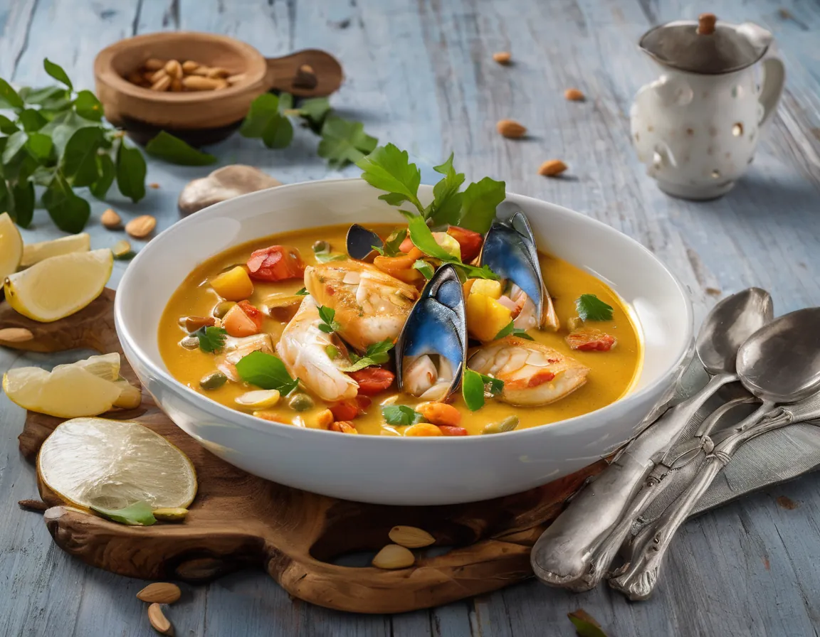 Moqueca de Pescado con Almendras y Verduras Adaptado para Hipertensión