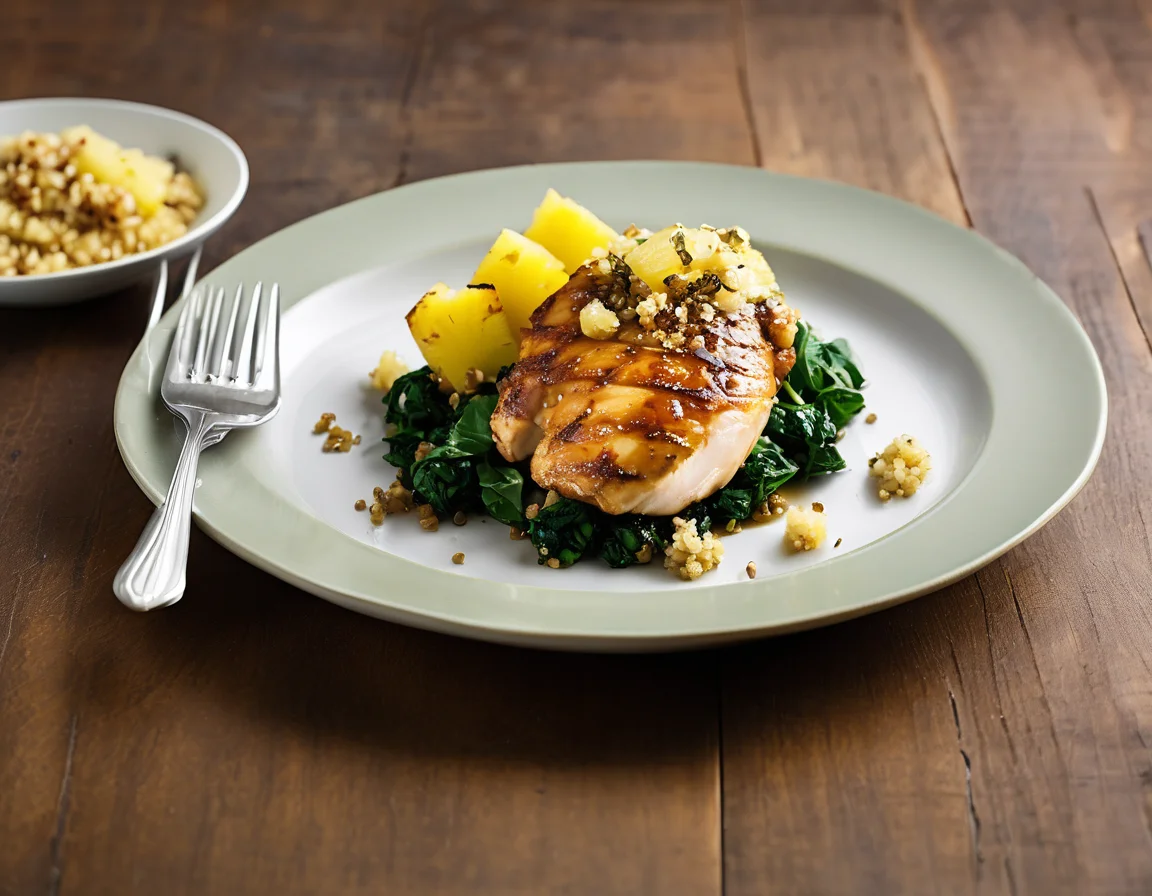 Pollo al Horno con Salsa de Piña y Cúrcuma