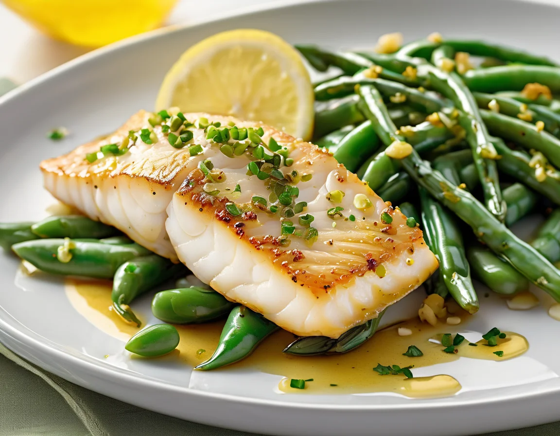 Bacalao con Judías Verdes al Ajillo
