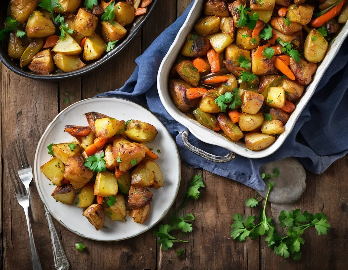 Papa al Horno con Pollo y Verduras