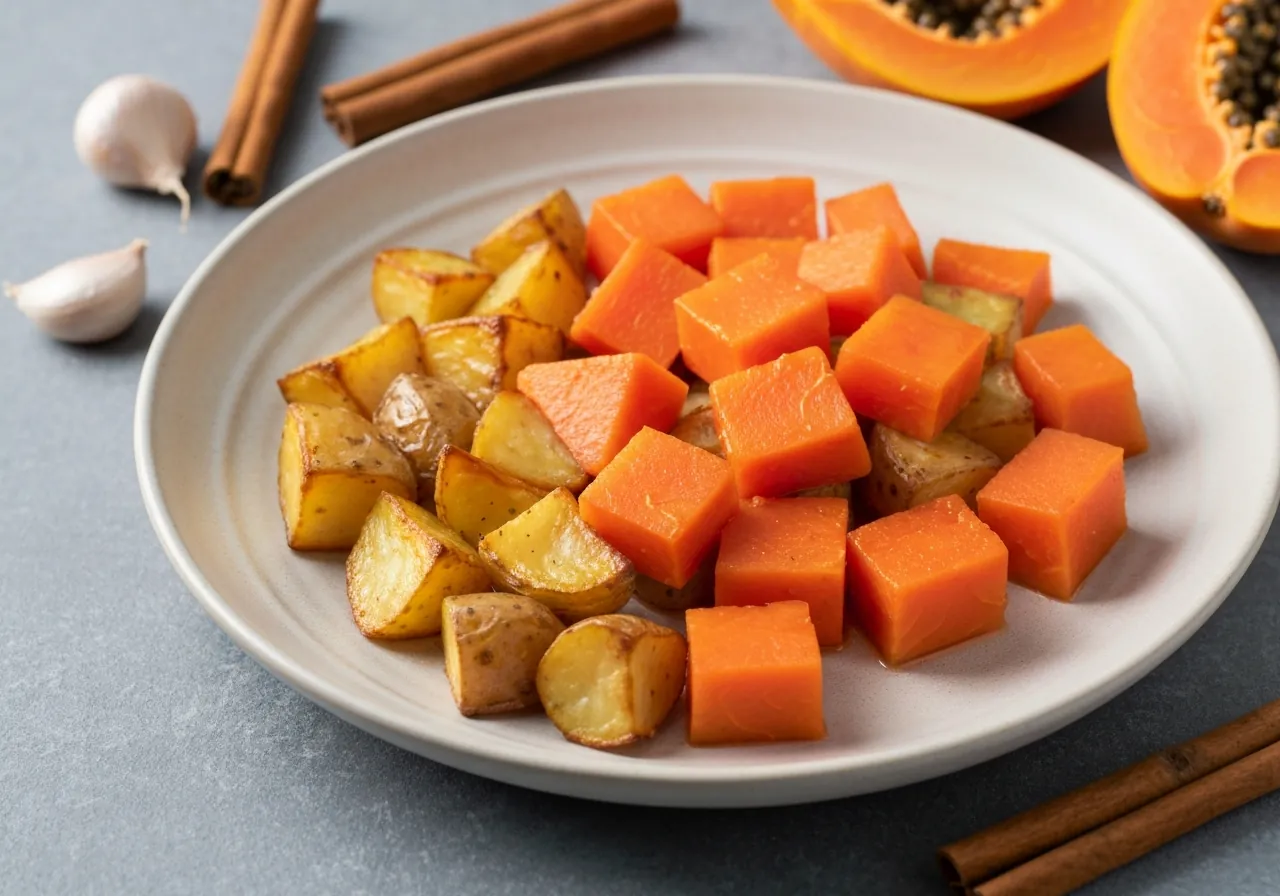 Papaya Horneada con Canela y Miel Adaptado para ERGE Reflujo Gastroesofágico