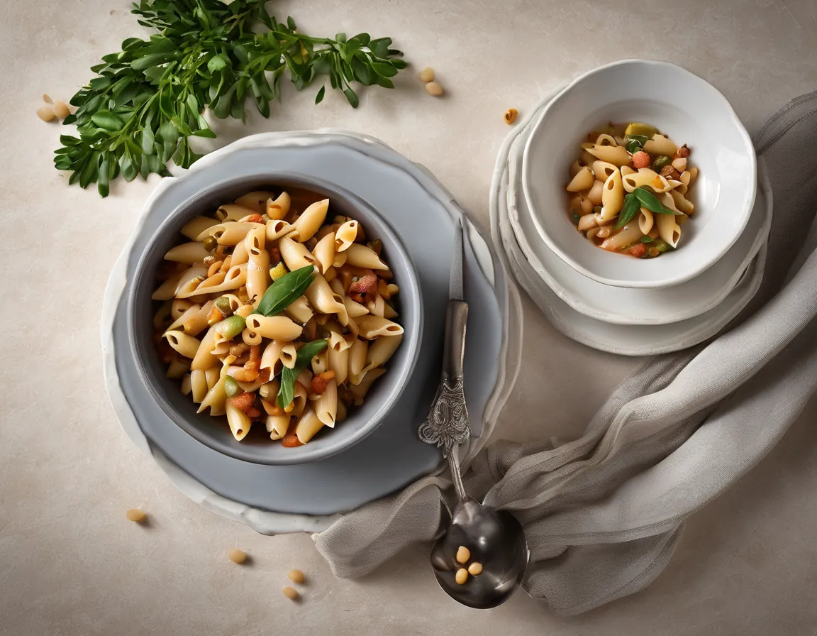 Pasta Integral con Verduras y Alubias Blancas Adaptado para Hipercolesterolémia