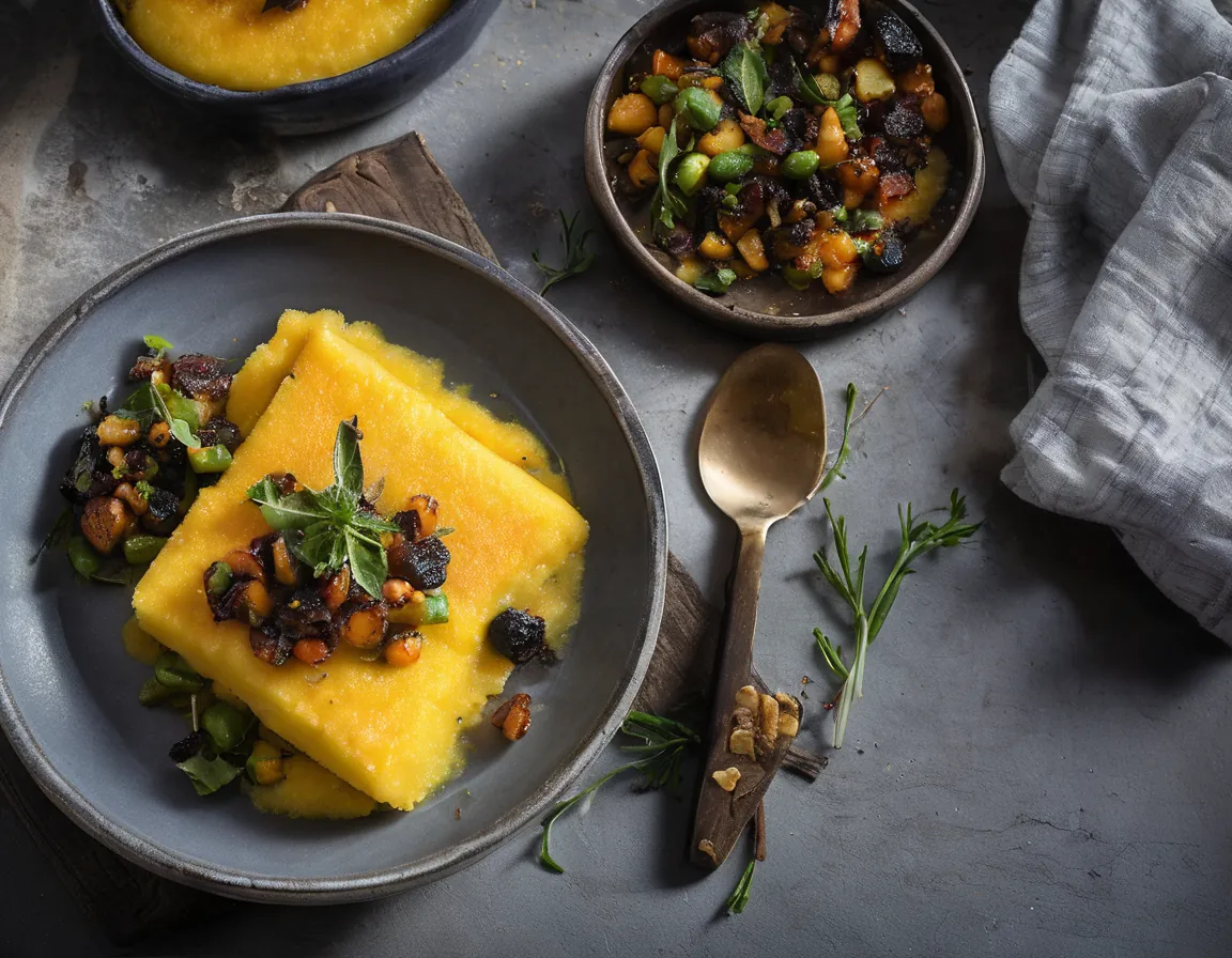 Polenta de Maíz con Verduras Mixtas al Horno