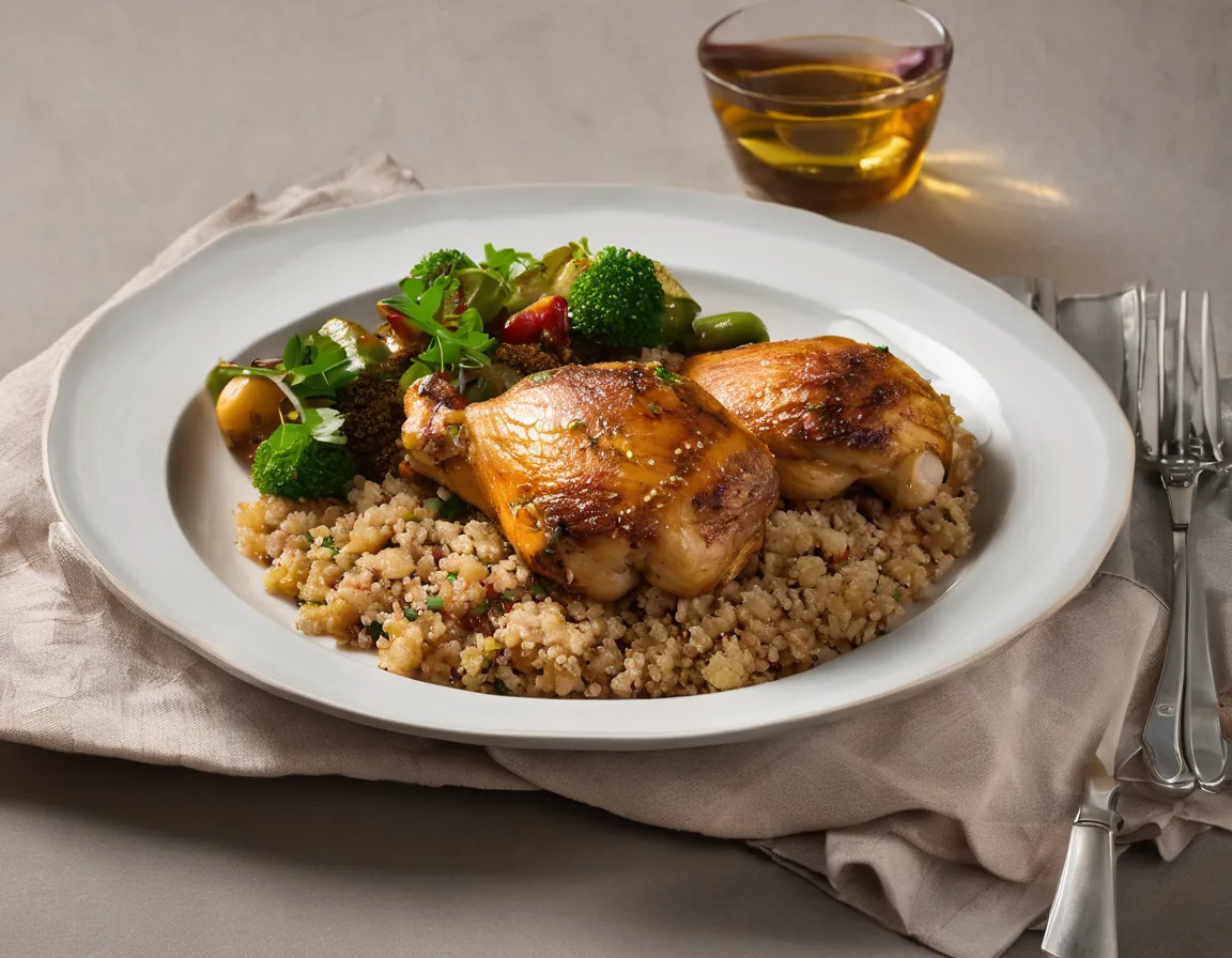 Pollo al Horno con Verduras Mediterráneas Adaptado para Diabetes T1