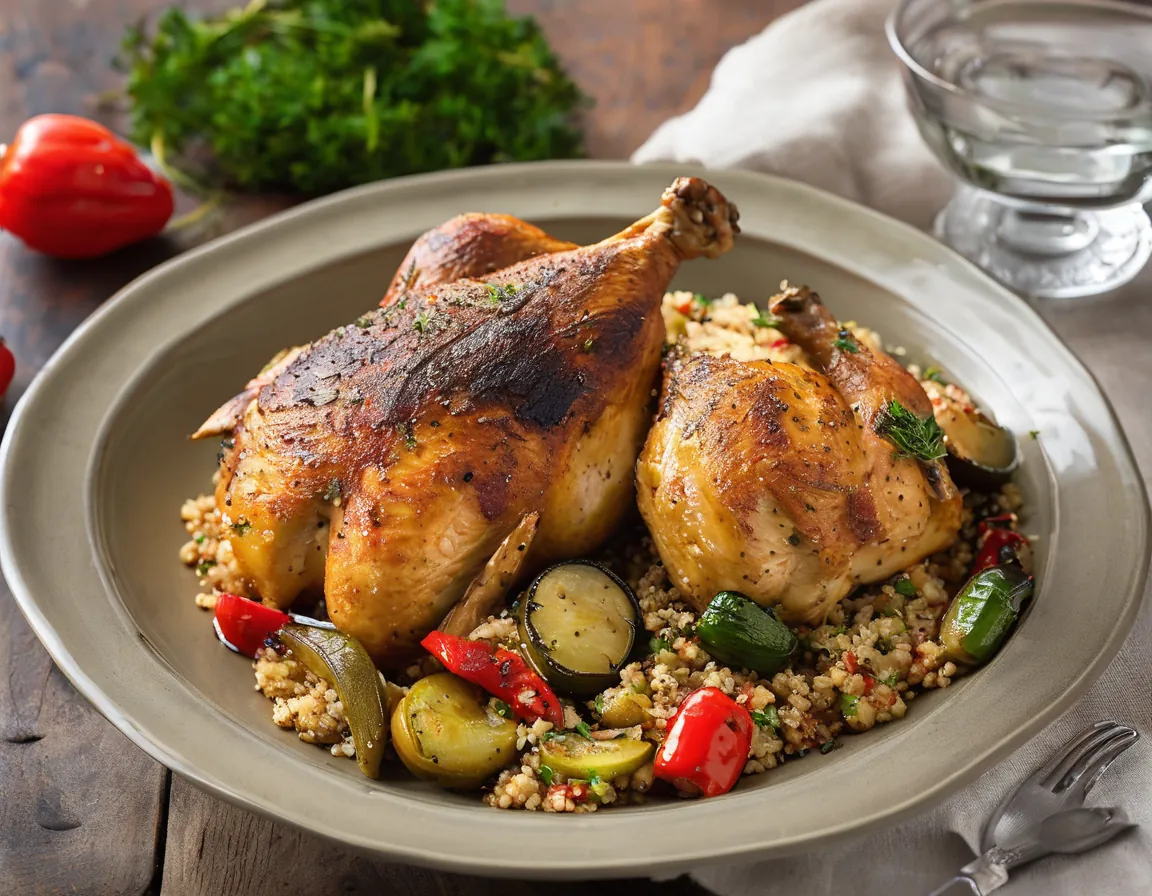 Pollo al Horno con Verduras y Garbanzos