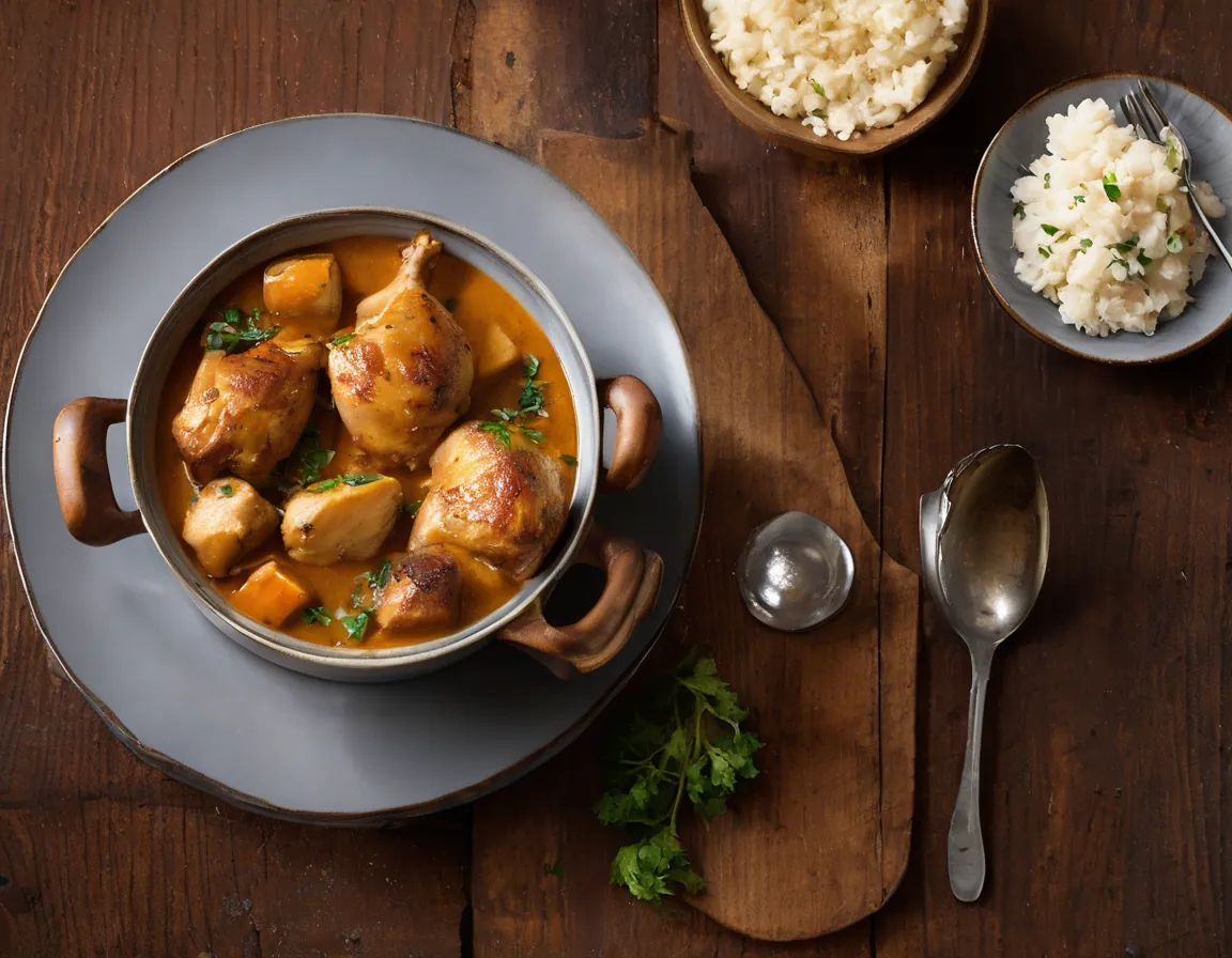 Pollo Asado con Yuca y Col a la Minera Adaptado para Intolerancia a la fructosa