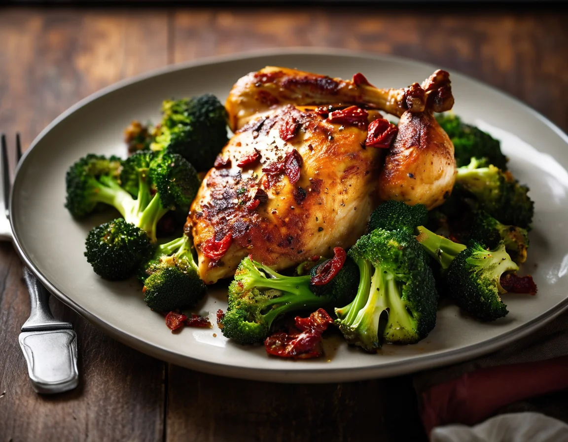 Pollo al Horno con Brócoli y Tomates Secos