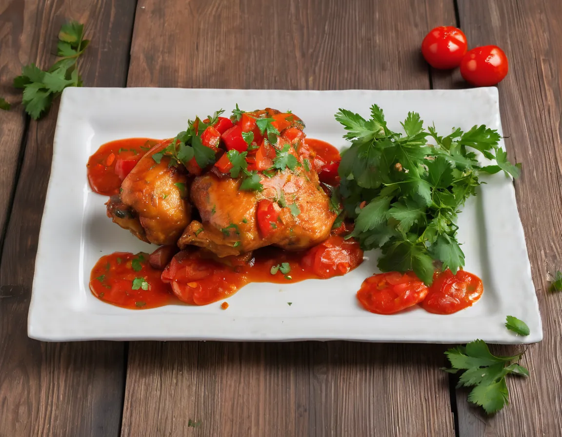 Pollo con Tomate al Estilo Latino Bajo en Fructosa Adaptado para Intolerancia a la fructosa