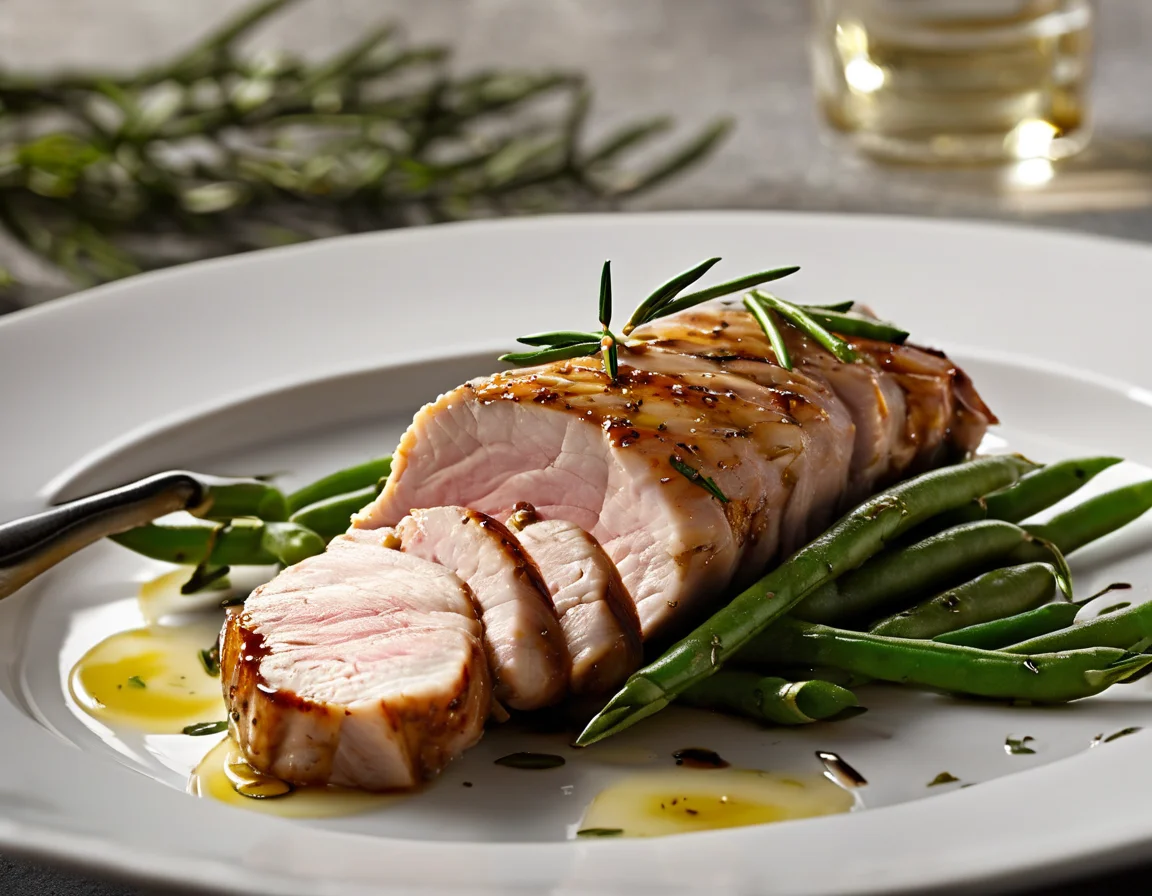 Lomo de Cerdo con Judías Verdes al Romero y Limón