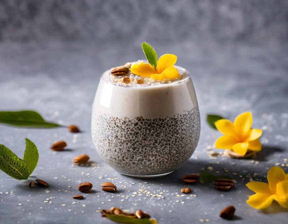 Pudín de Chía con Coco y Jengibre