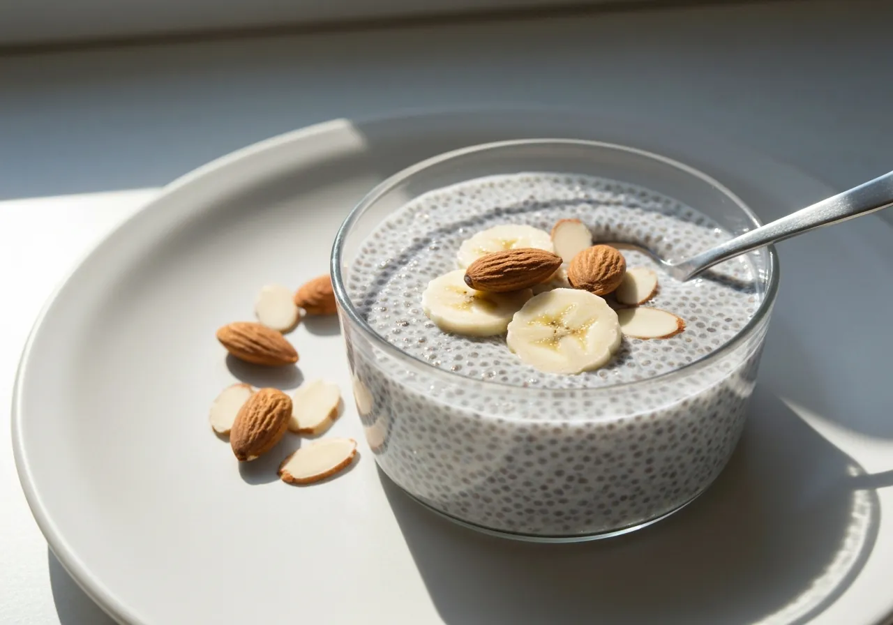 Pudín de Chía con Frutas Suaves al Estilo Mediterráneo