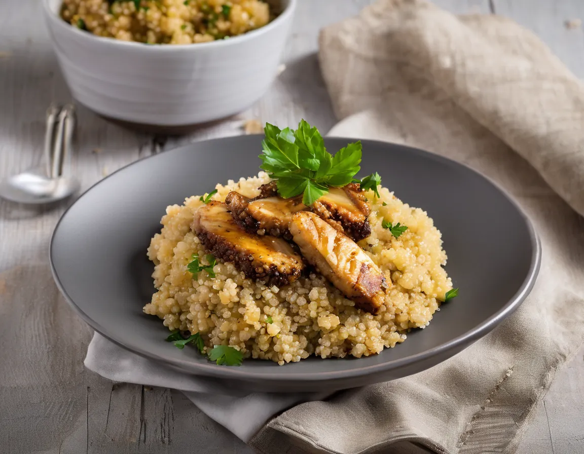 Quinoa con Pollo y Calabacín a la Brasileña Adaptado para SII Síndrome de Intestino Irritable