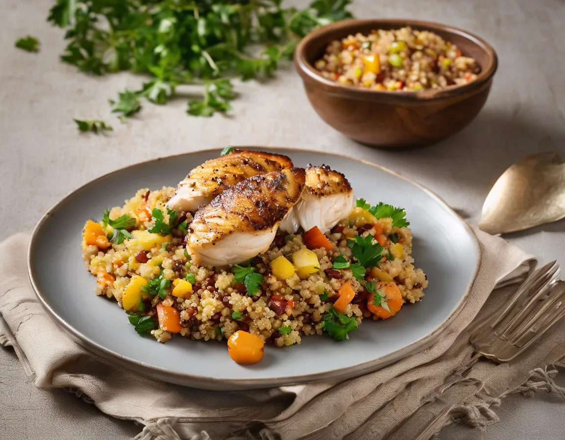 Quinoa con Pollo y Verduras a la Brasileña Adaptado para Diabetes T1