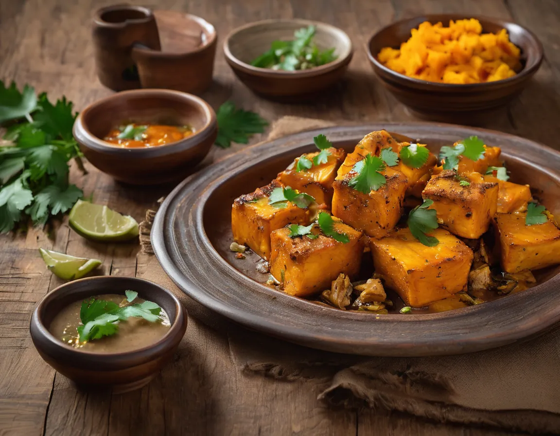 Roasted Calabaza with Herbed Quinoa and Lemon-Tahini Drizzle Adaptado para Intolerancia a la fructosa