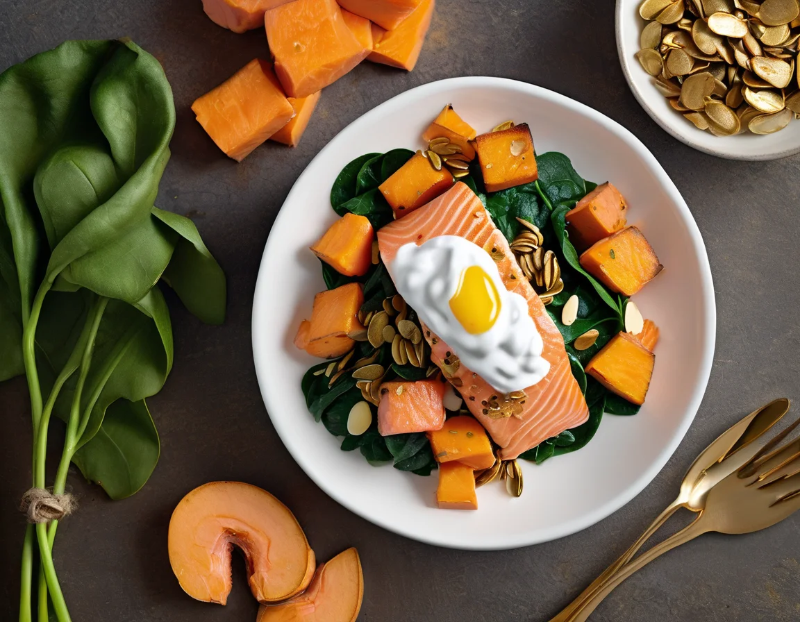 Bol de Desayuno de Salmón y Batata Compatible con DASH