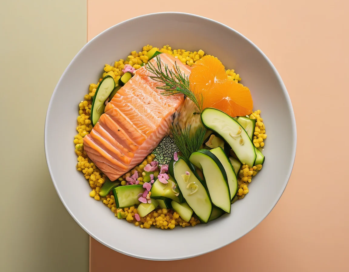 Desayuno Latino de Salmón con Cuscús Suave