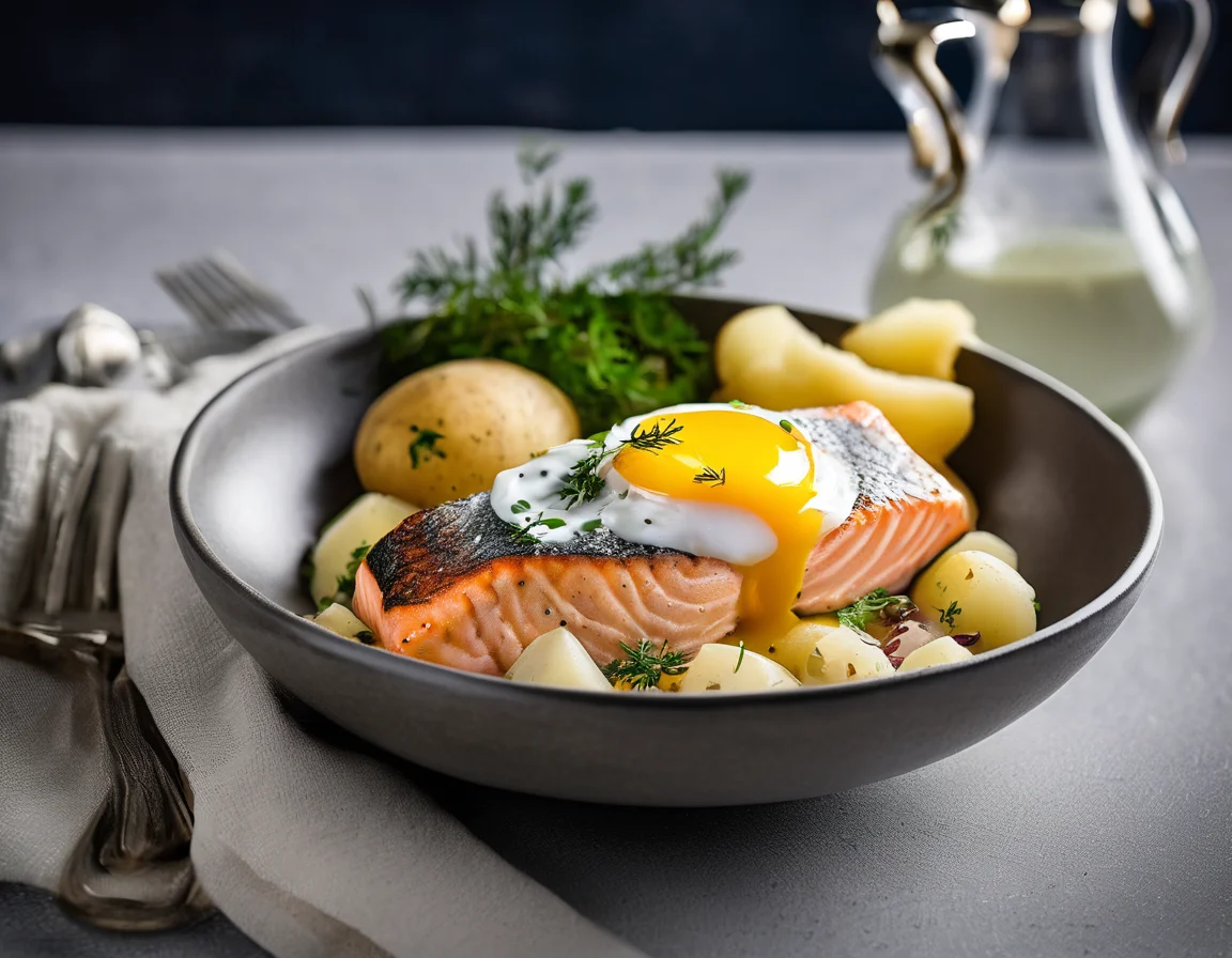 Bowl de Salmón y Papa para Desayuno