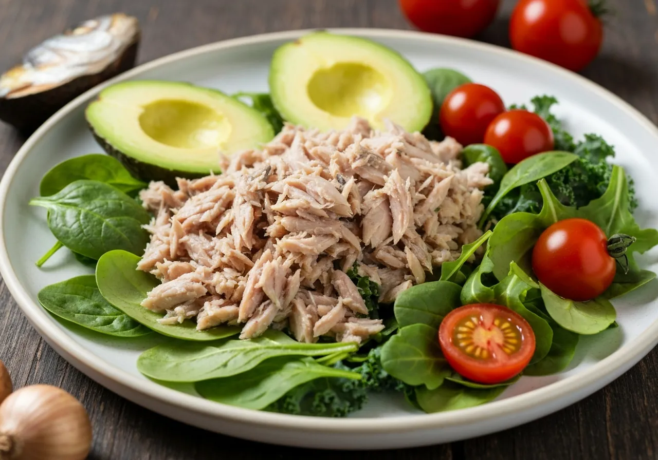 Sardinas a la Canadiense con Batatas y Espinacas Adaptado para Hipertensión
