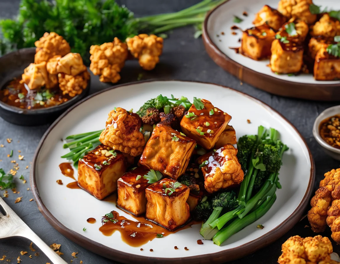 Tofu a la Plancha con Coliflor al Pimentón