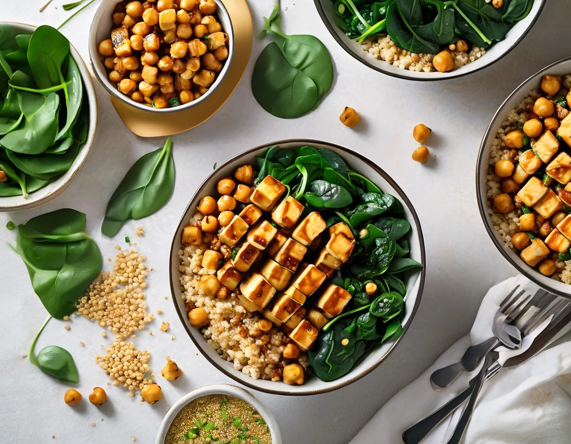 Tofu a la Plancha con Garbanzos al Pimentón