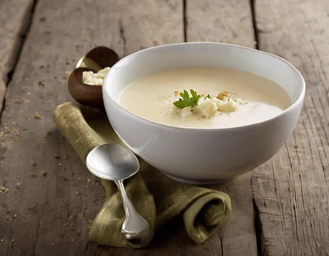 Sopa cremosa de coliflor estilo canadiense Adaptado para Hipertensión